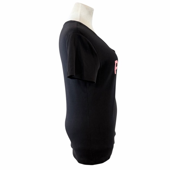 Handmade Upcycled Croft & Barrow Black & Pink POSH BOSS Graphic Tee - Size Large - Picture 3 of 13